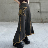 Langer Denim-Rock im Fairy Grunge-Stil
